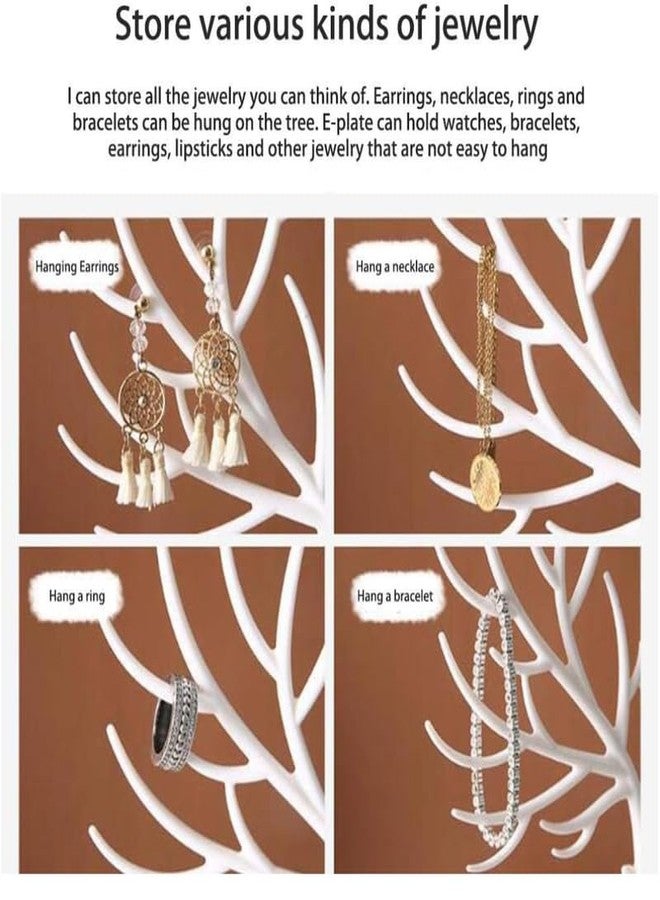 Drumstone 𝟏𝟓 𝐘𝐞𝐚𝐫𝐬 𝐆𝐮𝐚𝐫𝐚𝐧𝐭𝐞𝐞 Jewelry organizer rack deer antler tree design, plastic stand holder for necklaces earrings bracelets decorative use - Image 3